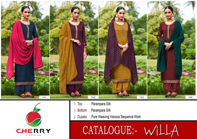 CHERRY  WILLA Fancy Festive Wear Designer Heavy Salwar Suit Collection